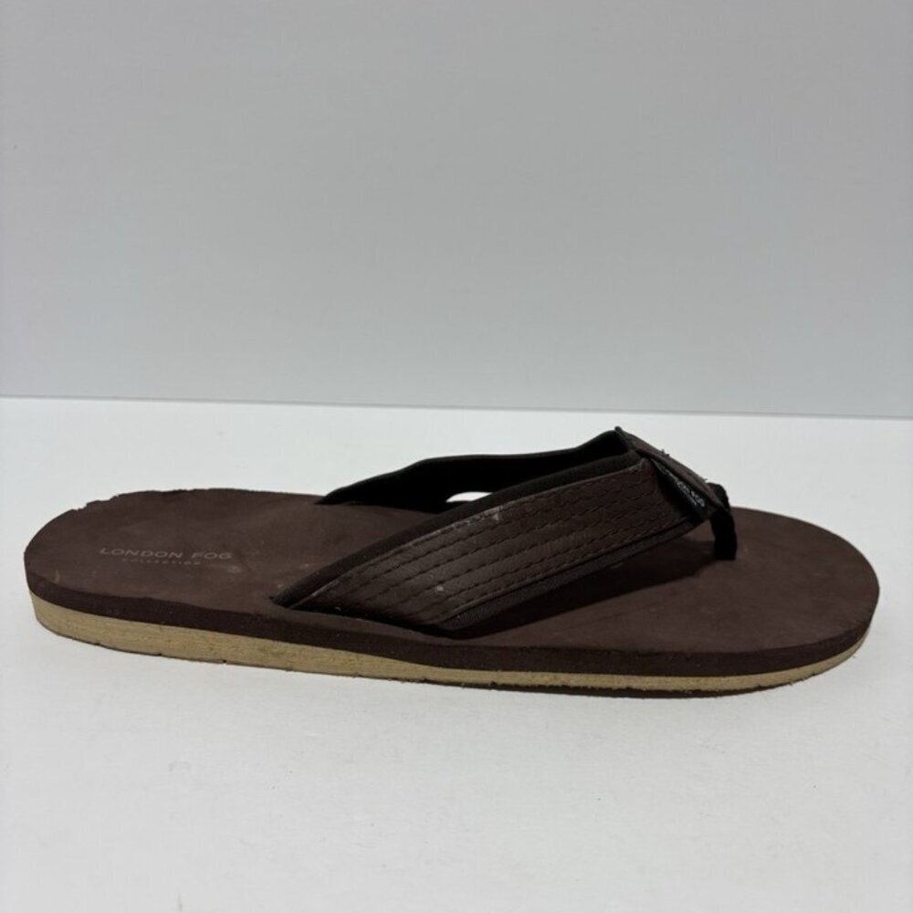 London Fog Men’s Tyrone Flip Flop Sandals, Size 12 M